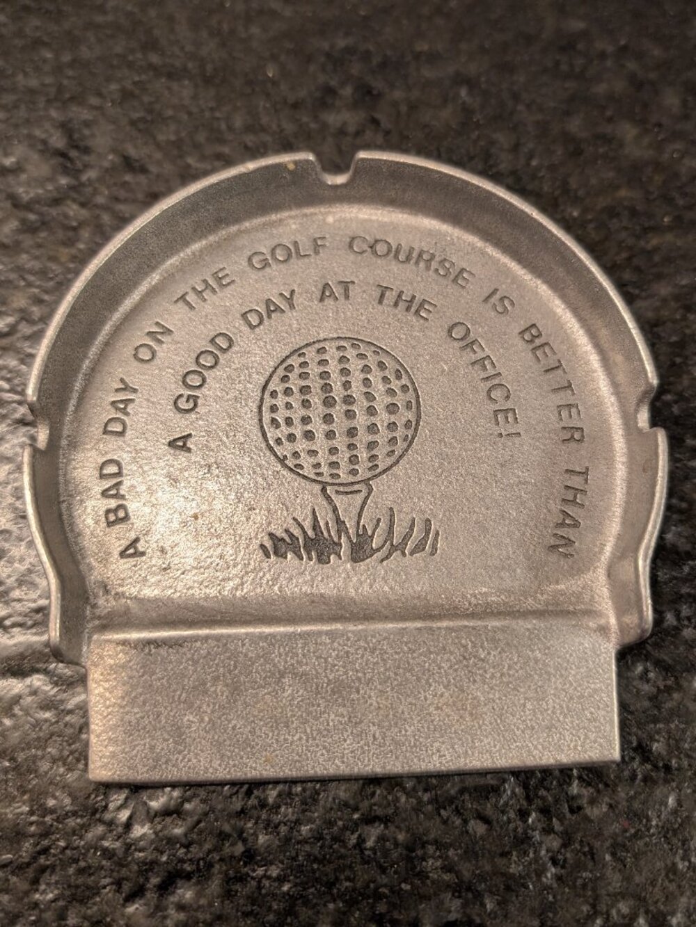 Pewtarex Co. York Pennsylvania Pewter Golf Putter Practice Ashtray Vintage